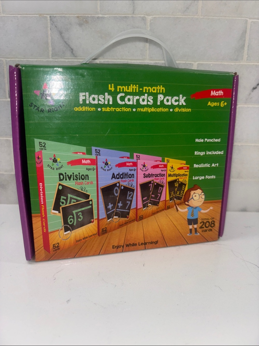 STAR RIGHT Multi‑Math Flash Cards Pack (Set of 4)